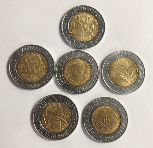 Monete lire scelta 500 - monete,