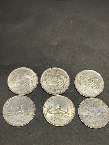 Lotto 500 lire - lire, d'argento