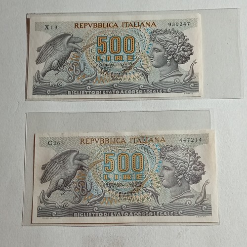 Lotto banconote 500 lire - banconote,