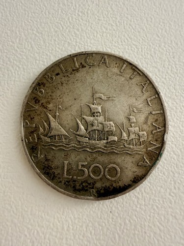 Moneta 500 lire caravelle - 500, lire,