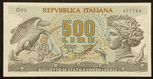 500 lire aretusa 1966 - lire,