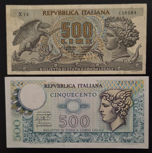 Lotto banconote 500 - banconote,