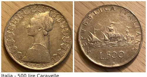 500 lire caravelle argento 835 - 500,