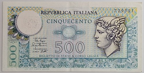 500 lire mercurio biglietto - -,