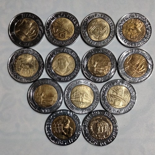 Lotto monete 500 lire - 13,