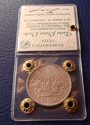 500 lire dante 1965 - lire, prova