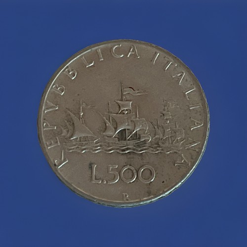 Moneta 500 lire argento 1965 - moneta,