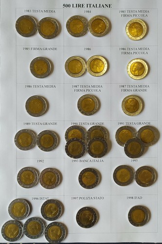 Lotto monete 500 lire - monete,
