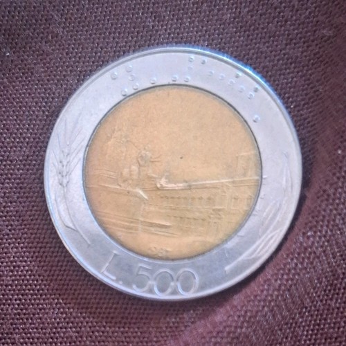 Moneta italia 500 lire - moneta,