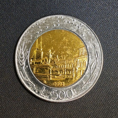 Italia 500 lire bimetallica - lire,