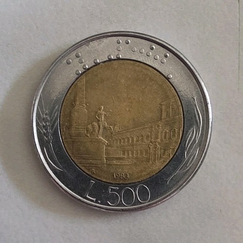 Moneta italia 500 lire - moneta,