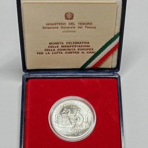 500 lire 1989 lotta cancro - lotta, fdc