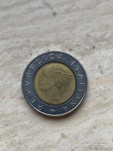 500 lire bimetallica con - 500,