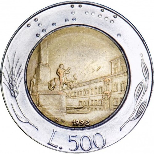 500 lire 1992 testa - 500,