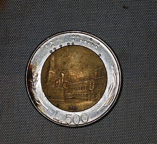 Moneta 500 lire - moneta,