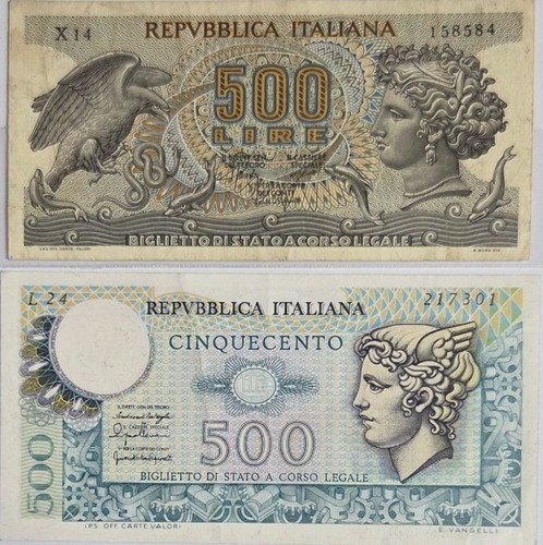 Lotto banconote 500 lire - lotto, 2