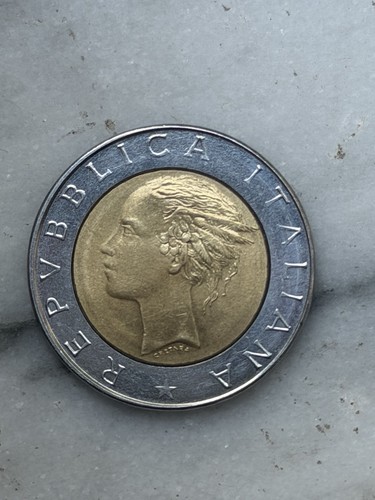 500 lire bimetallica - lire,