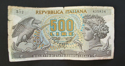 500 lire aretusa 1966 - lire,
