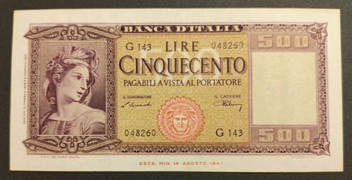 500 lire 1948 fds italia - lire, 10/02/1948